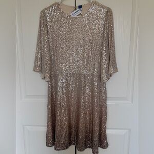 Old Navy Rose Gold Sequin Party Dress